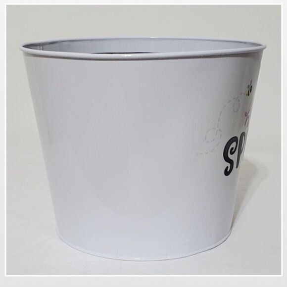 Hello Spring Flower Pot White Bucket - Picture 5 of 11